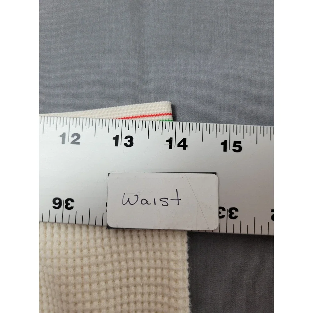 Vtg‎ Hills Store Mens White Cotton Thermal Long Johns Waffle Knit Cotton USA L